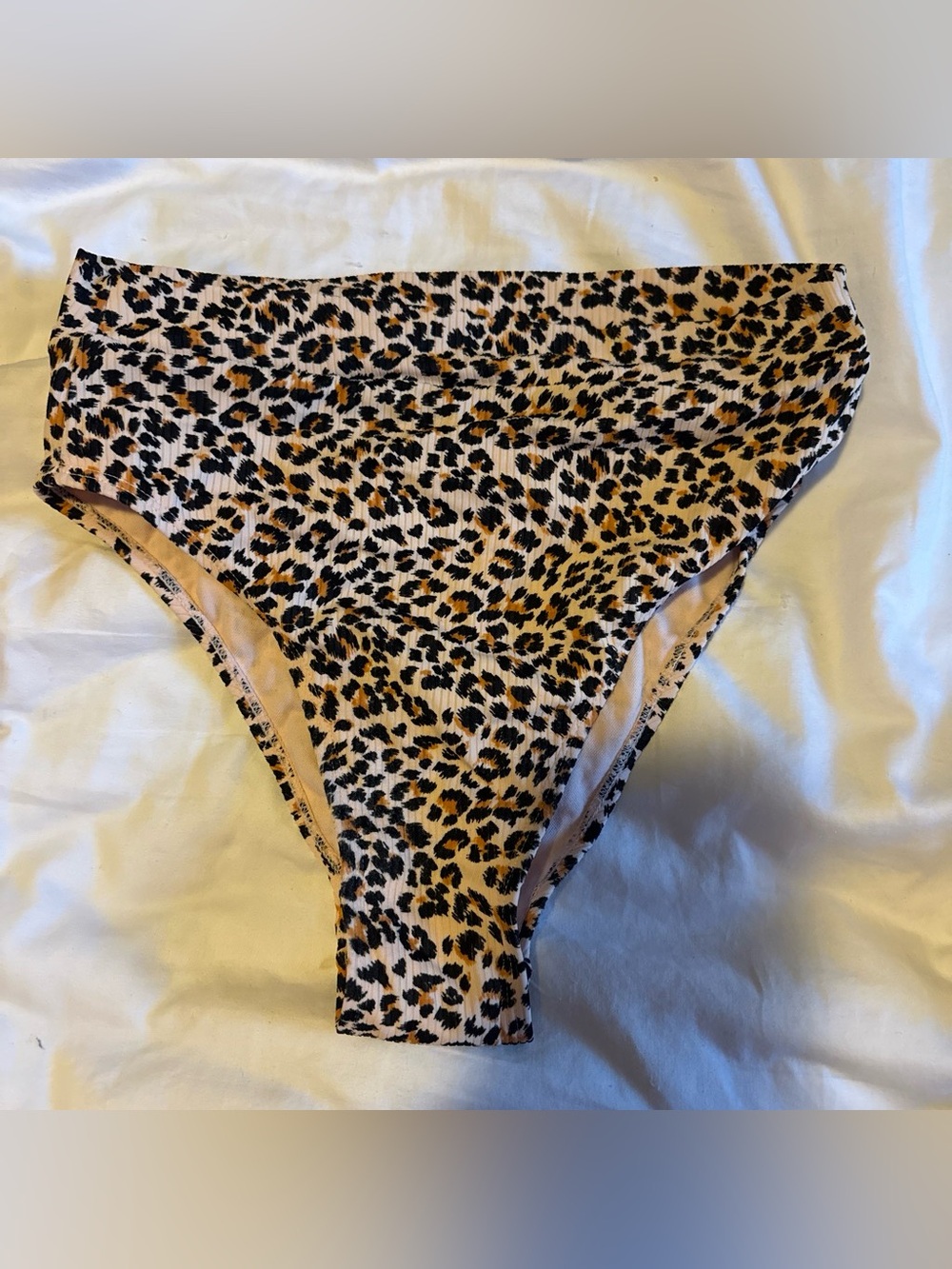 Target Leopard-Print High Waist Swim Bottoms - Beige/Black